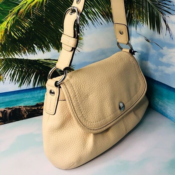 Coach C1059 F13729 Soho Pebbled Leather Bag, Cream - Picture 2 of 11